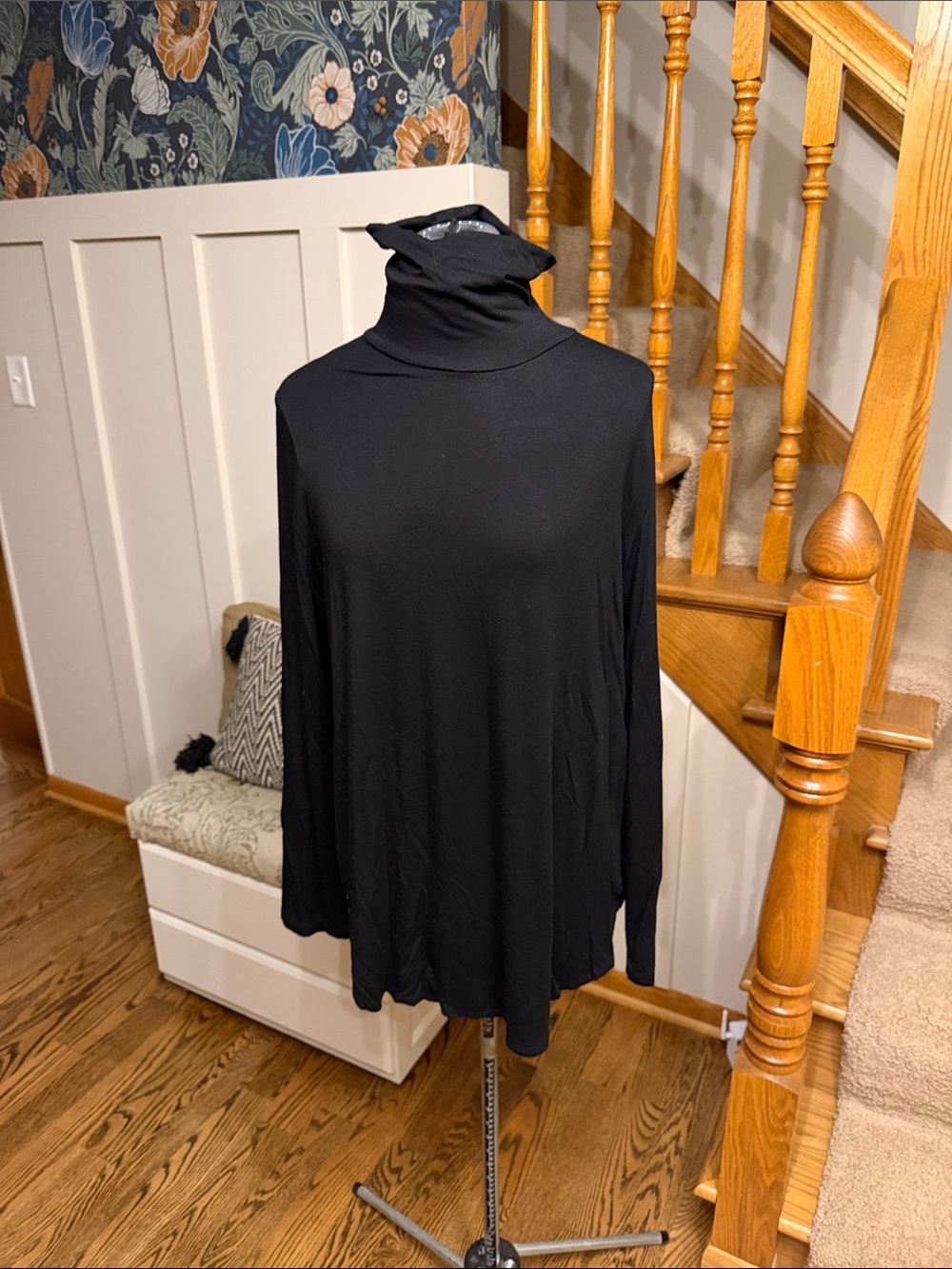 Karen Kane Black Long Sleeve Turtleneck Dress